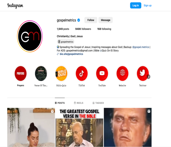 Gospelmetrics INSTA Project